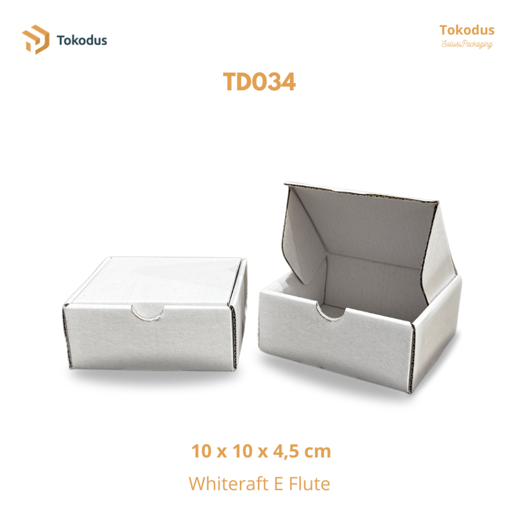 Dus Hampers Mini | Dus Parfum | Dus Aksesoris Putih Polos Uk 10 x 10 x 4,5 cm - Tokodus Cimahi