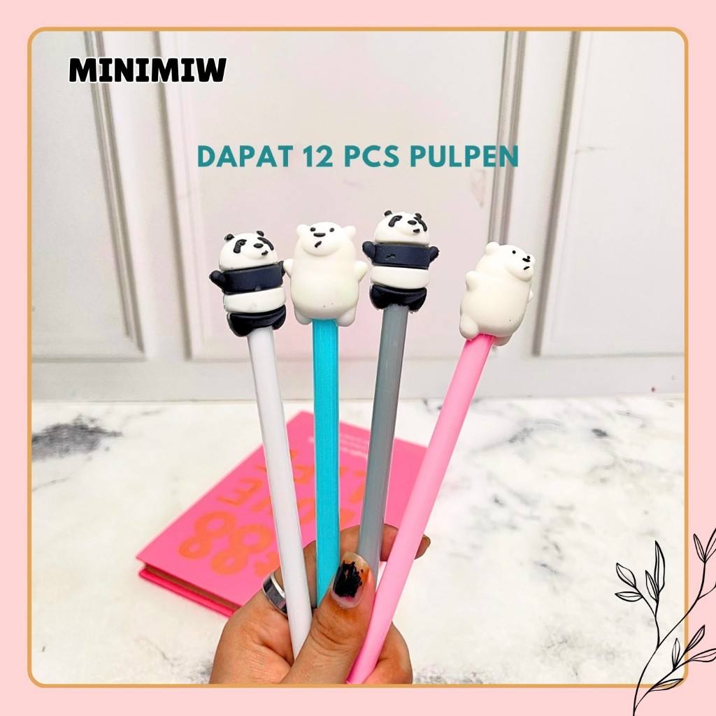 

SELUSIN (12 PCS) PULPEN GEL WE BARE BEAR WBB PANDA PAN ICE BEAR GRIZZLY PEN PENA BOLPEN BOLPOIN LUCU ANAK ALAT TULIS KANTOR SEKOLAH MURAH TERMURAH