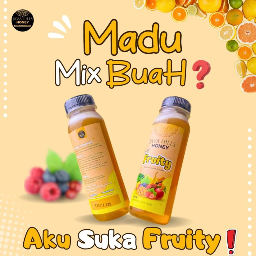 

Madu Java Hills Honey-Madu Fruity-Madu buah-buahan-Madu Amandel-Madu sembelit-Madu fruity Java hills
