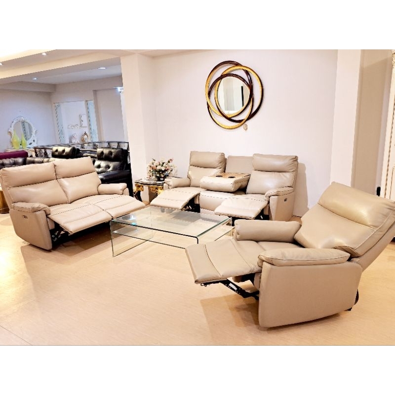 Sofa Kulit full Recliner Electric