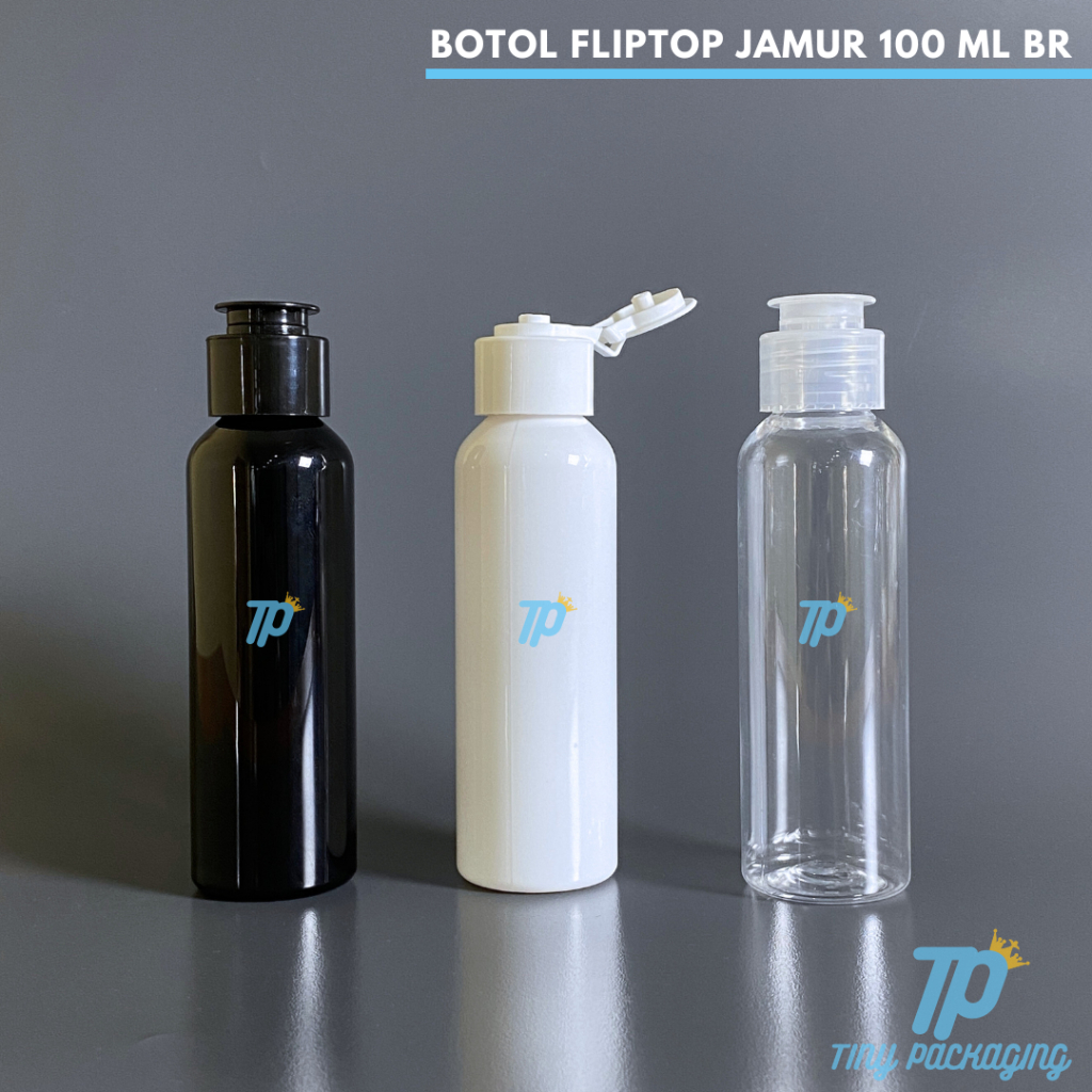 Botol Fliptop 100 ml | Botol Fliptop Jamur 100 ml BR | Botol 100 ml Fliptop