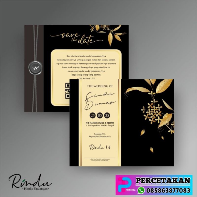 Cetak Undangan Pernikahan murah pakai Photo/Cetak Undangan murah Model Rindu undangan 1000 an