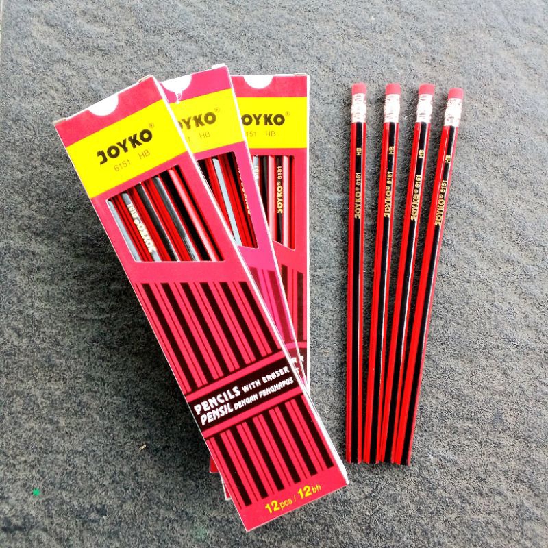 

Pensil Kayu Pencil HB Joyko 6151 ( 12 Pcs ) [ Original ]