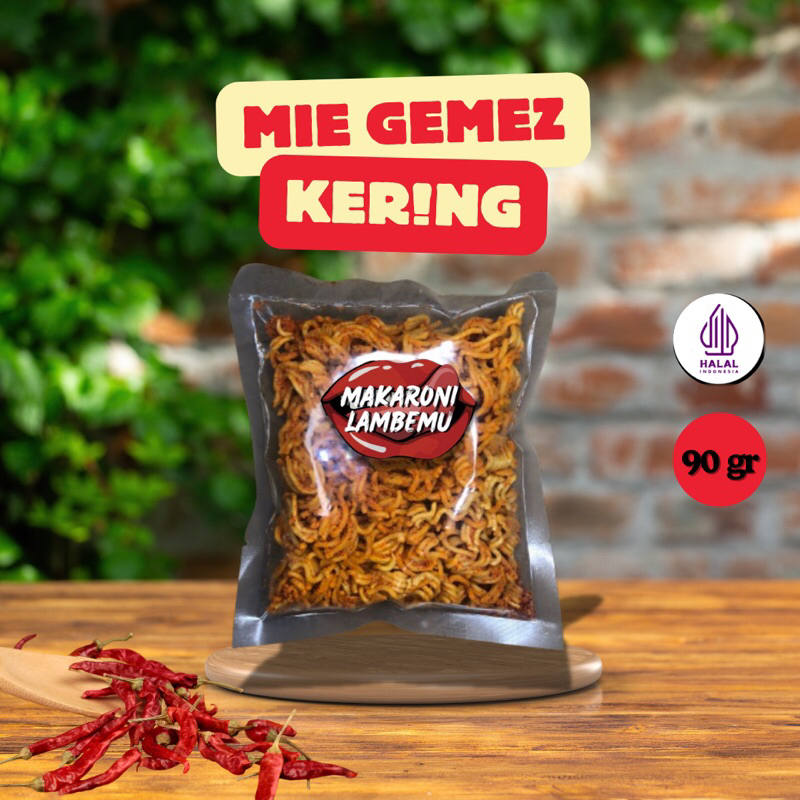 

MIE GEMEZ KRIUK PEDAS LAMBEMU KEMASAN 90gram/MIE GEMEZ KRIUK PEDAS ORI BALADO KEJU