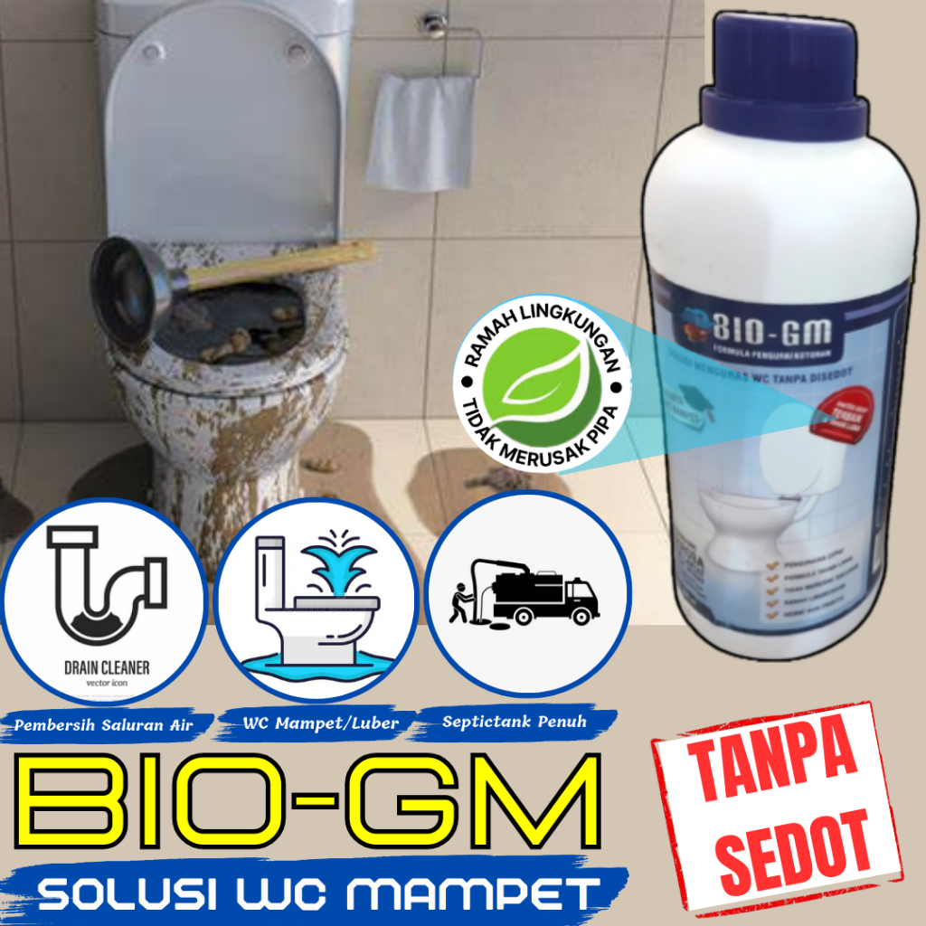 Pelancar Penguras WC BIO GM Anti Mampet WC Pengurai Limbah Organik Tanpa Harus Sedot