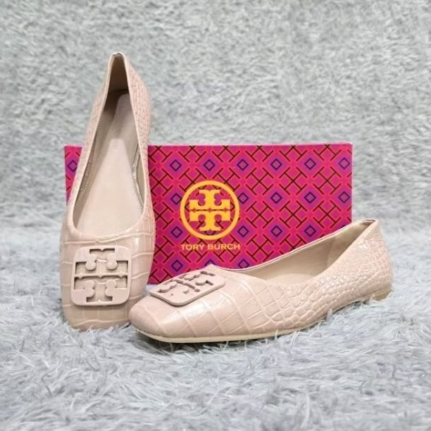 (100% ORI) TB GEORGIA BALLET SOFT CROCO EMBOSS MEADOWSWEET