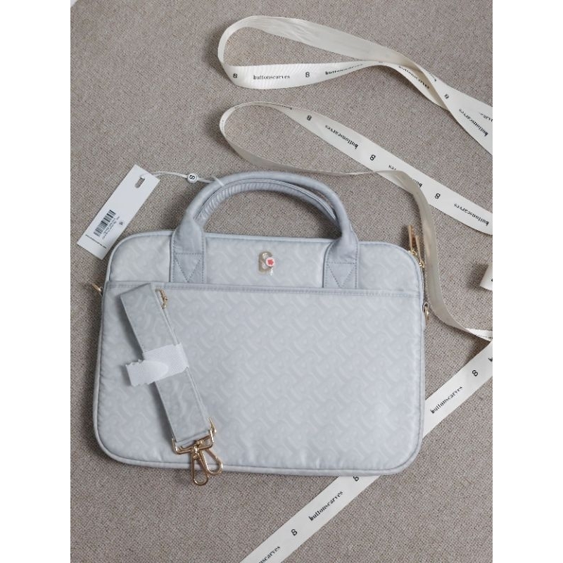 Tas Laptop Buttonscarves grey