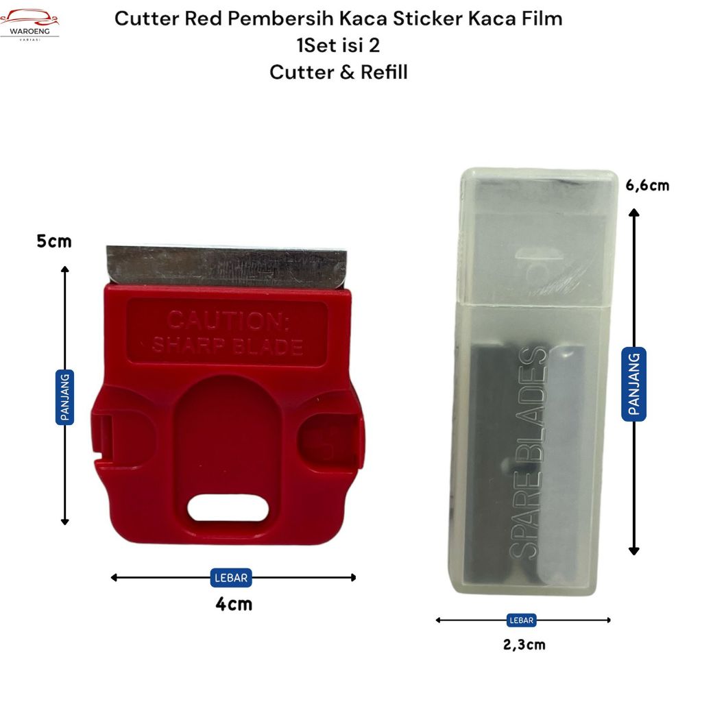 Cutter Kater Red Pembersih Kaca Pembersih Sticker dan Kaca Film