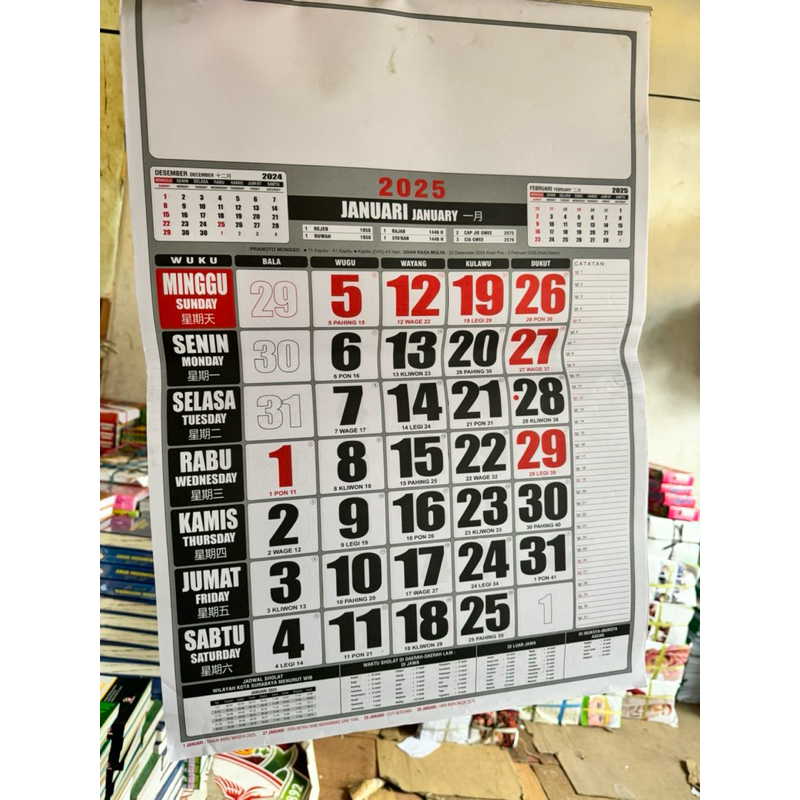 

kalender angka besar
