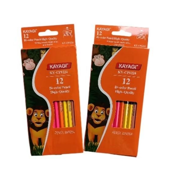 

Pensil Warna Kayagi 12 warna/ 24 warna, 2sisi KY-CP1224