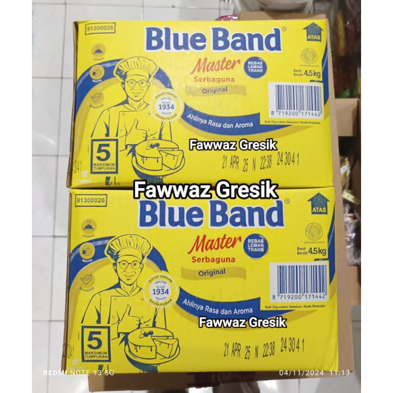 

BLUEBAND Master Serbaguna Original 4,5Kg / MASTER BLUE BAND 4,5 KG Margarin Serbaguna Original 4,5 Kilo gram