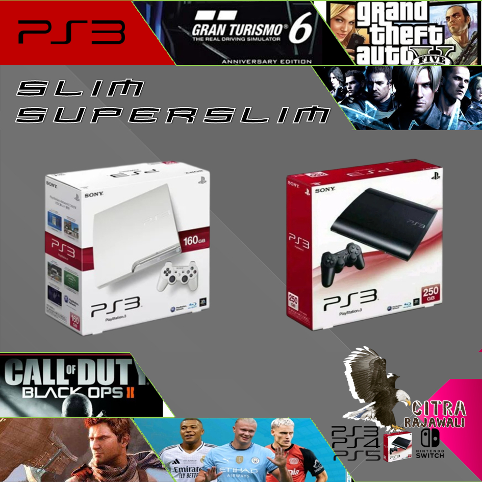 PS3 SLIM SUPERSLIM 500GB - FULL GAME - GRADE A