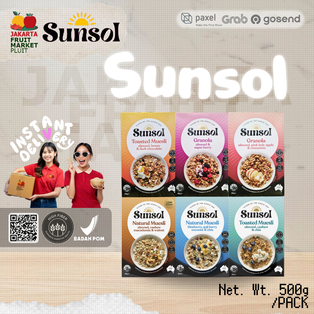 

SUNSOL Muesli, Granolas & Bars oat sereal makanan diet cemilan sehat enak