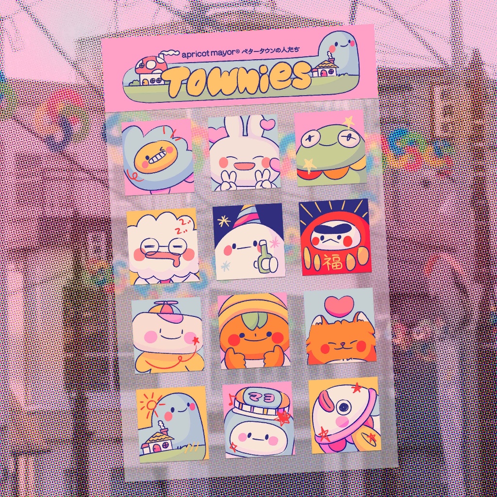 

apricot mayor - townies sticker