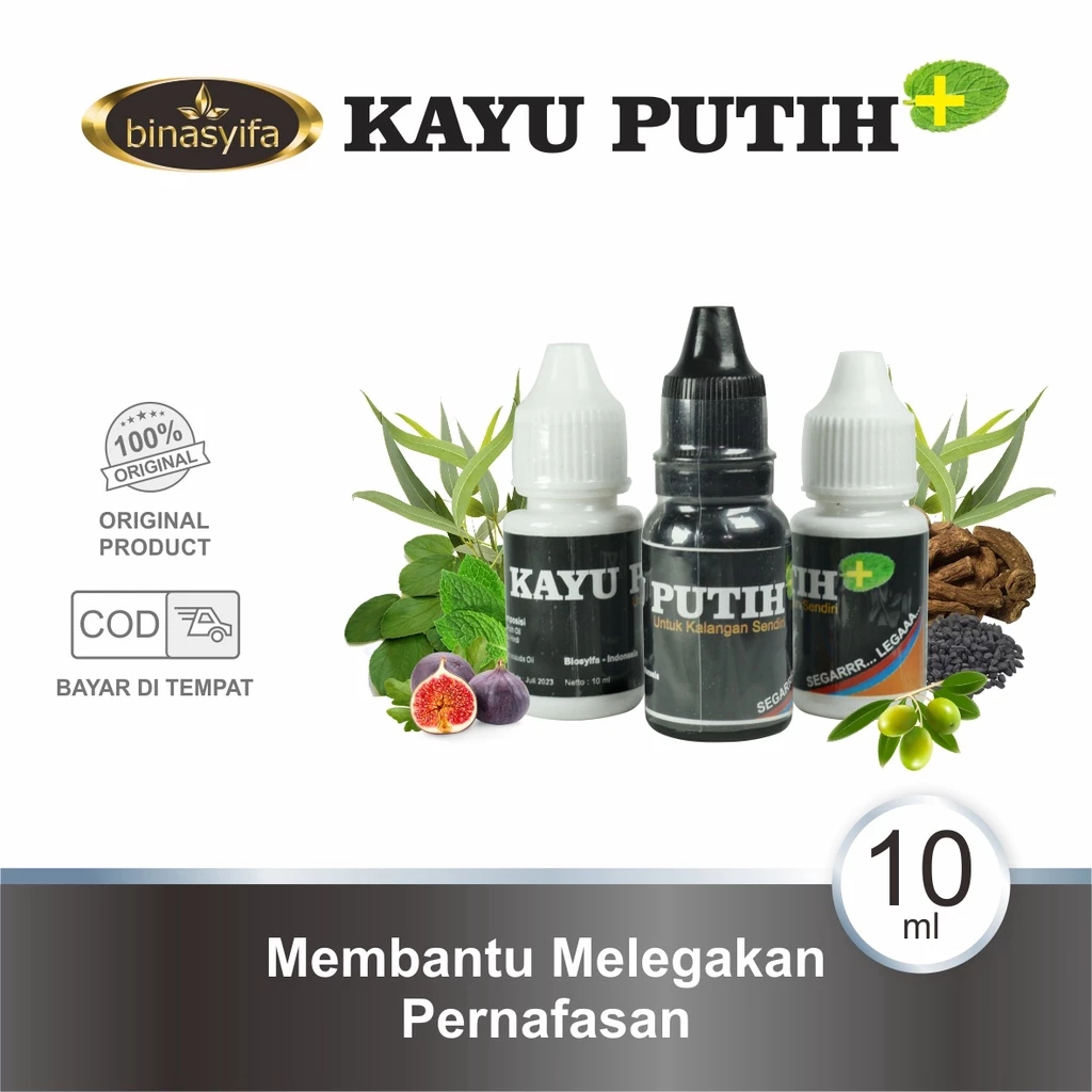 Minyak Kayu Putih PLUS Obat Batuk Berdahak Pernafasan Hidung Tersumbat Binasyifa Herbal BPOM Asli