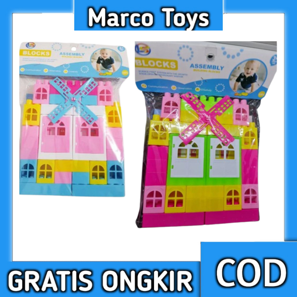 LB 10 Mainan Edukasi Block Games Series Assembly Building Block