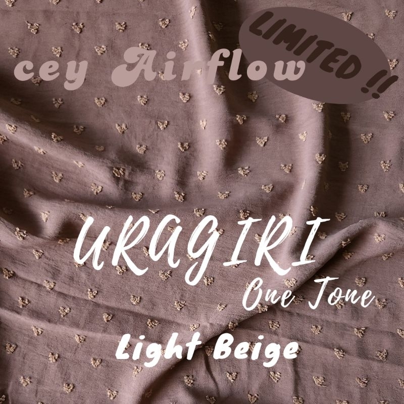  AIRFLOW URAGIRI ONE TONE LIGHT BEIGE MOTIF HATI  HOT ITEM  MURAH  PREMIUM  ECERAN 
