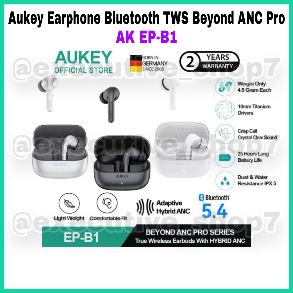 Aukey Earphone Bluetooth TWS Beyond ANC Pro - AK EP-B1
