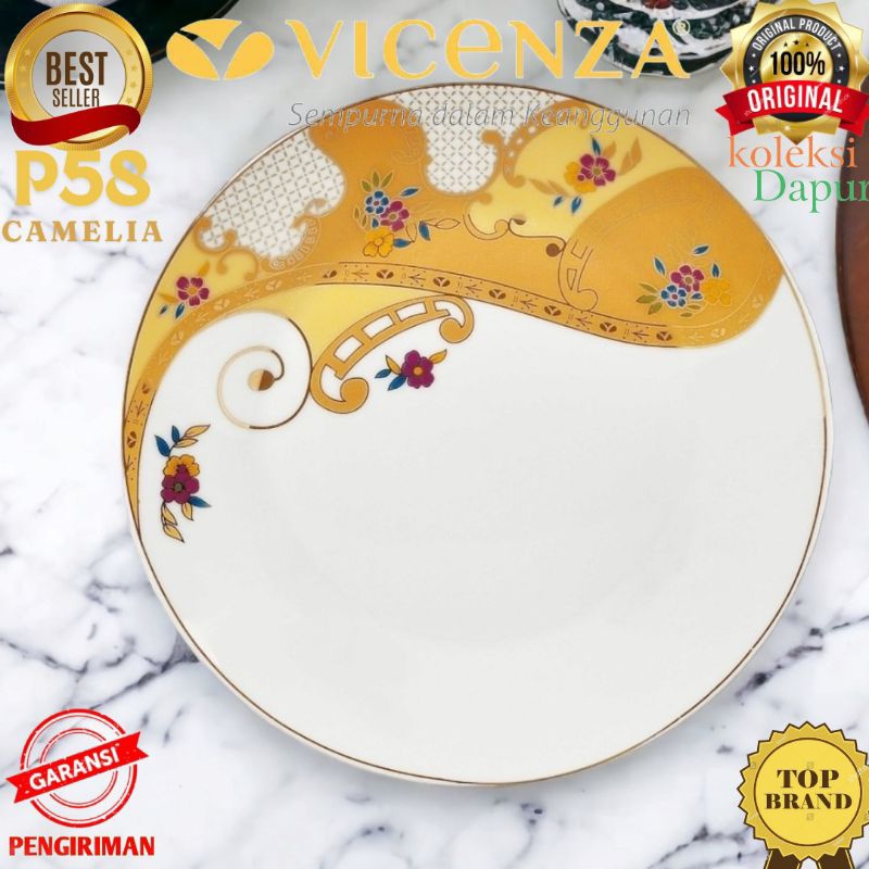 VICENZA 6 pcs Piring camilan, keunggulan higienis, aman untuk kesehatan dan mudah dibersihkan, pirin