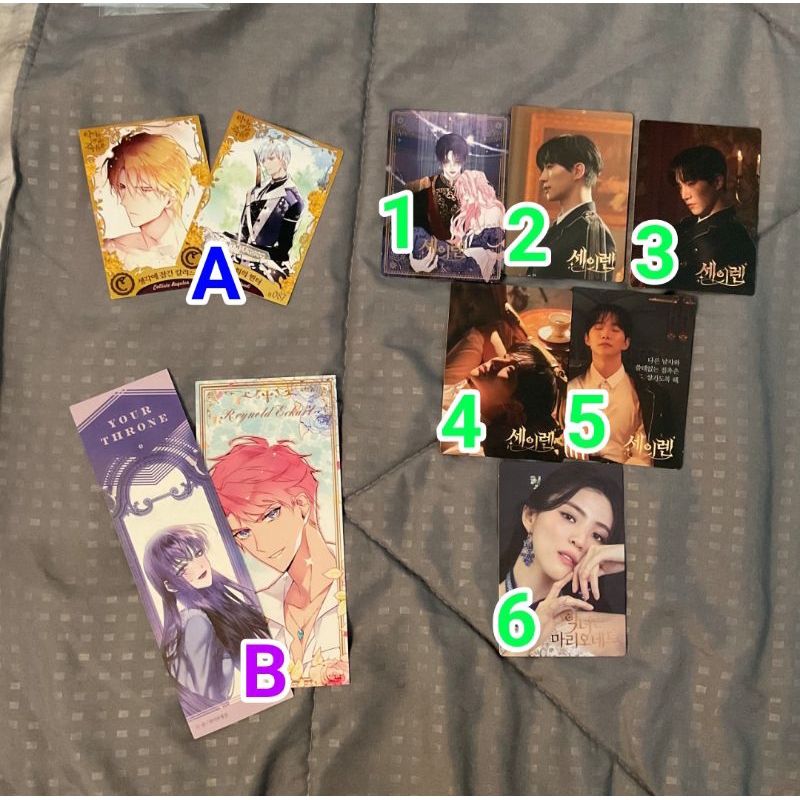 Photocard bookmark villainess are destined to die, your throne, The siren, The villainess is a mario