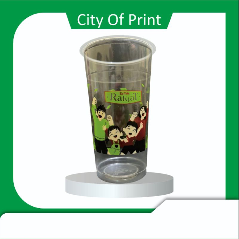 Sablon CUP 22oz Go Cup datar. 1 - 4 WARNA