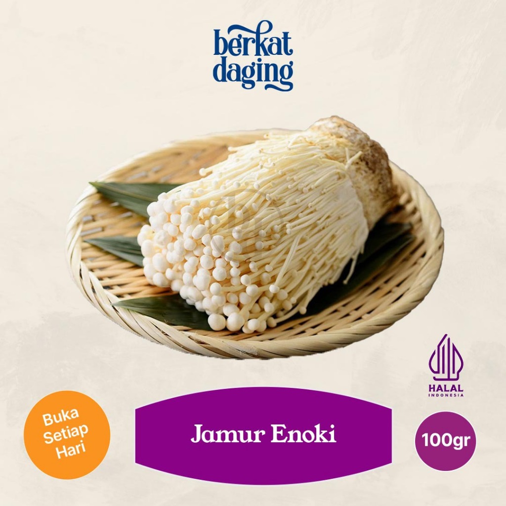 

Jamur Enoki / Mushroom FRESH - Shabu / BBQ - Berkat Daging Berkatdaging