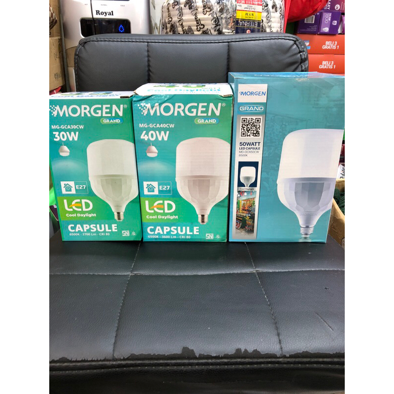 Lampu led capsul morgen, 30watt, 40watt, 50watt cahaya putih 6500k