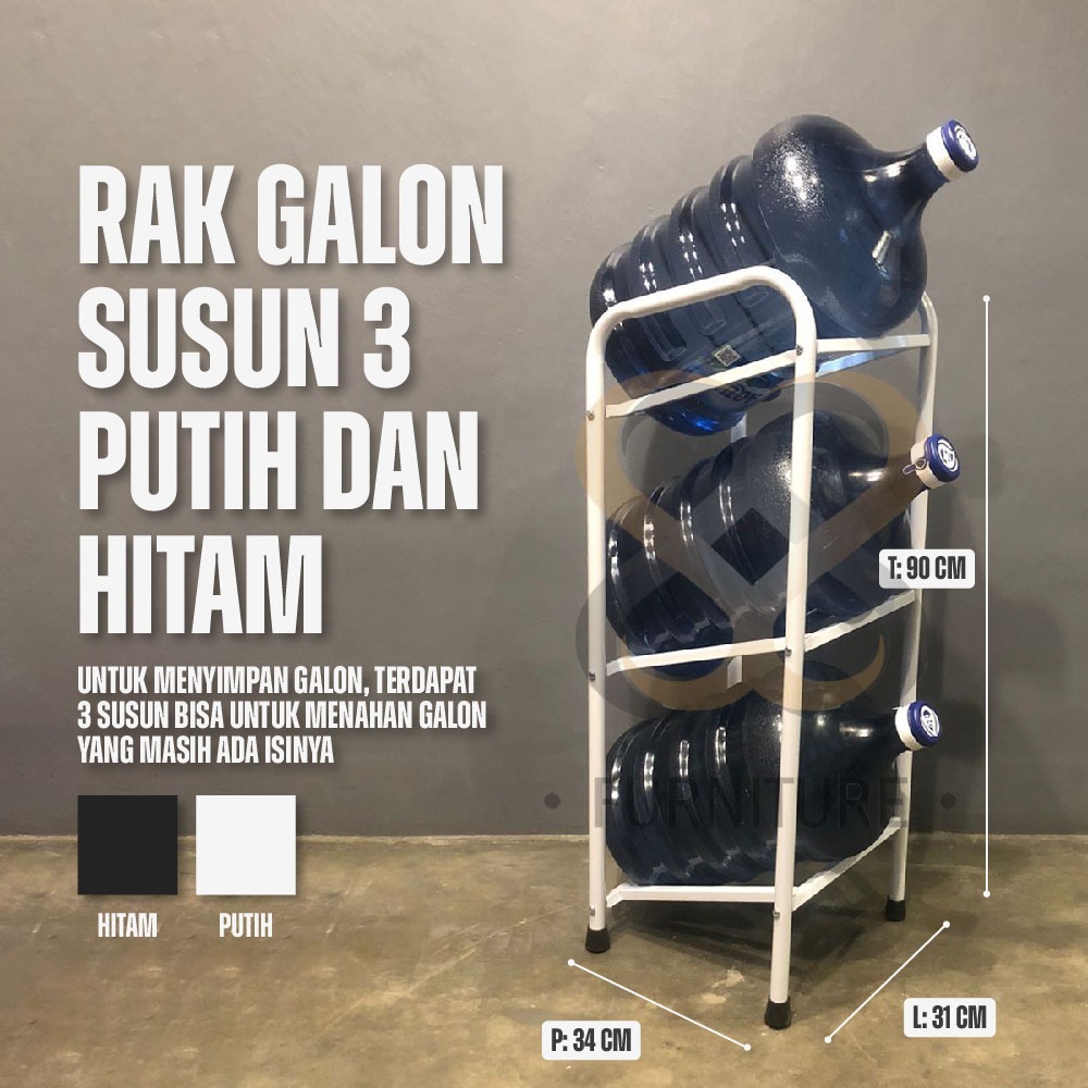 RAK GALON AIR 3 SUSUN EKONOMIS MURAH // RAK GALON MIRING