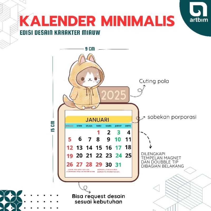 

Kalender 2025 minimalis