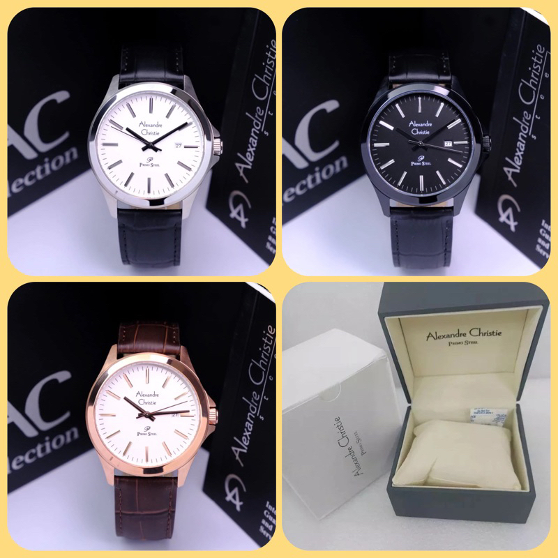 JAM TANGAN PRIA ALEXANDRE CHRISTIE AC 1026 MD / AC 1026 / 1026 ORIGINAL STRAP KULIT GARANSI RESMI 1 