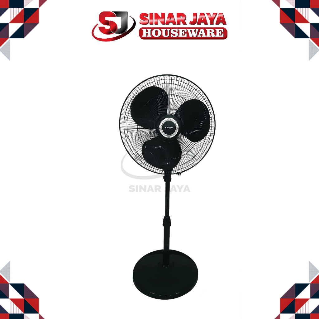 STAND FAN KAS-1607 GB MIYAKO/Kipas Angin Jaring Besi/Kipas Angin Berdiri