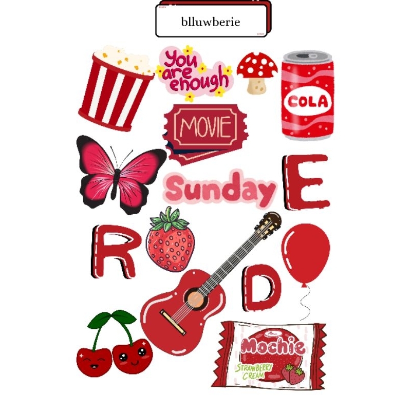 

Sticker Red Edition Cute Aesthetic [001]