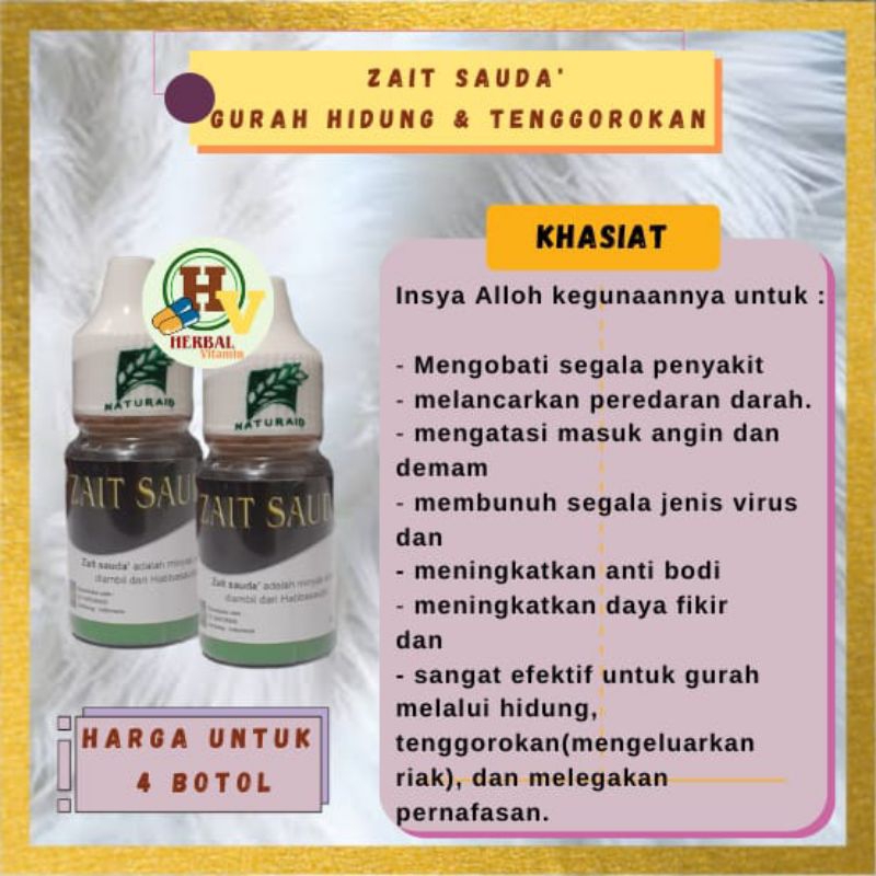 Gurah Hidung dan tenggorokan Zait Sauda Paket 4 botol
