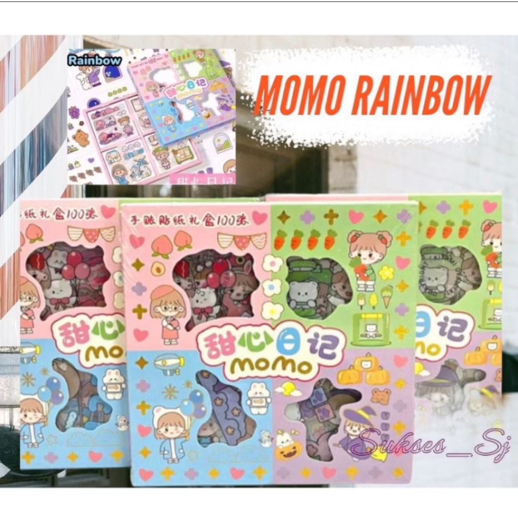 

STIKER MOMO RAINBOW ( ISI 100pcs) 4 WARNA / STIKER MOMO MIX WARNA