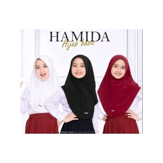 Hijab anak sekolah premium / Jilbab bergo hamidah anak / jilbab sekolah (PAUD/SD/SMP) / Jilbab Anak
