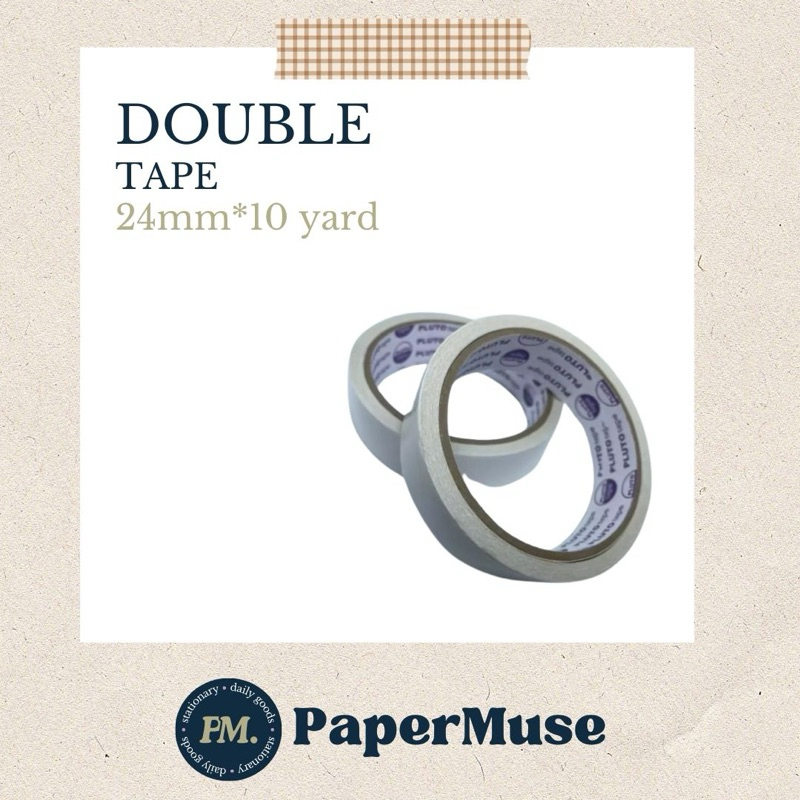 

Double tape 1 inch/ 24mm * 10 yard merek PLUTO