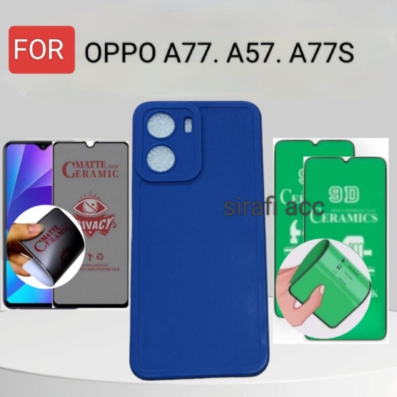 SOFTCASE PRO KAMERA OPPO A77. A57. A77S. SILIKON MACARON GANDI TPU FULL COLOR+ CASE BENING HITAM PUT