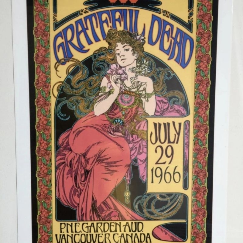 ART WORK POSTER BAND ORIGINAL GREATFULL DEAD BOB MASSE