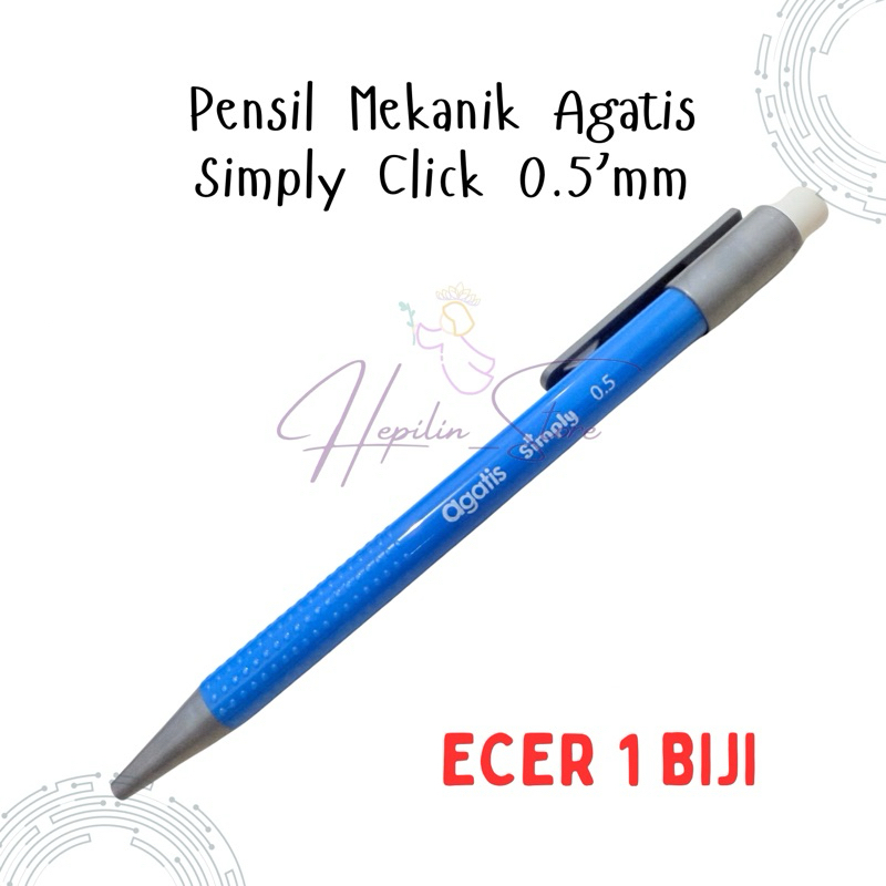 

Pensil Mekanik Simply 0.5 mm ECER 1 Biji / Pensil Cetekan Warna Biru Agatis