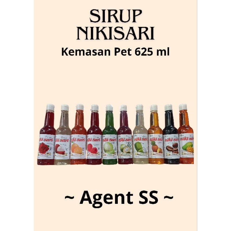 

Sirup NIKISARI aneka rasa buah kemasan pet 625ml ( botol plastik )