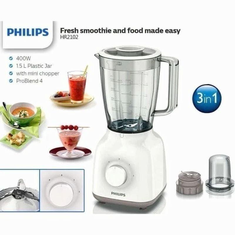 (promo) BLENDER PHILIPS HR2106 PLASTIK/MIKA