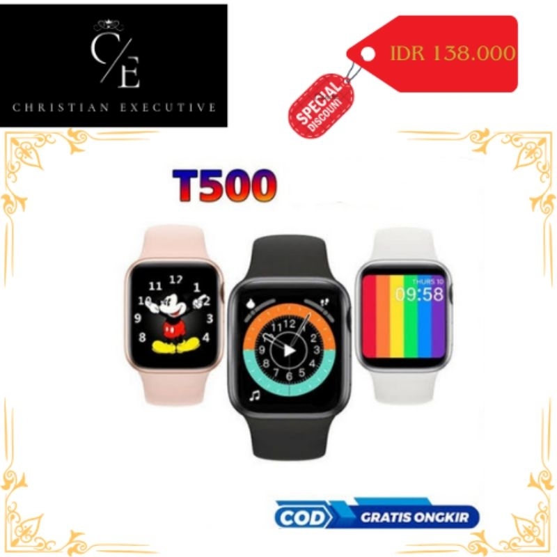 Smartwatch T500 jam tangan smartwatch hiwatch anti air series 6