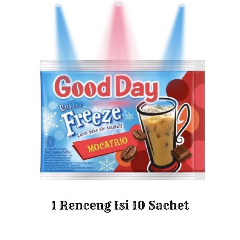 

Good Day Freeze Mocafrio 1 Renceng Isi 10 Sachet x 30gr