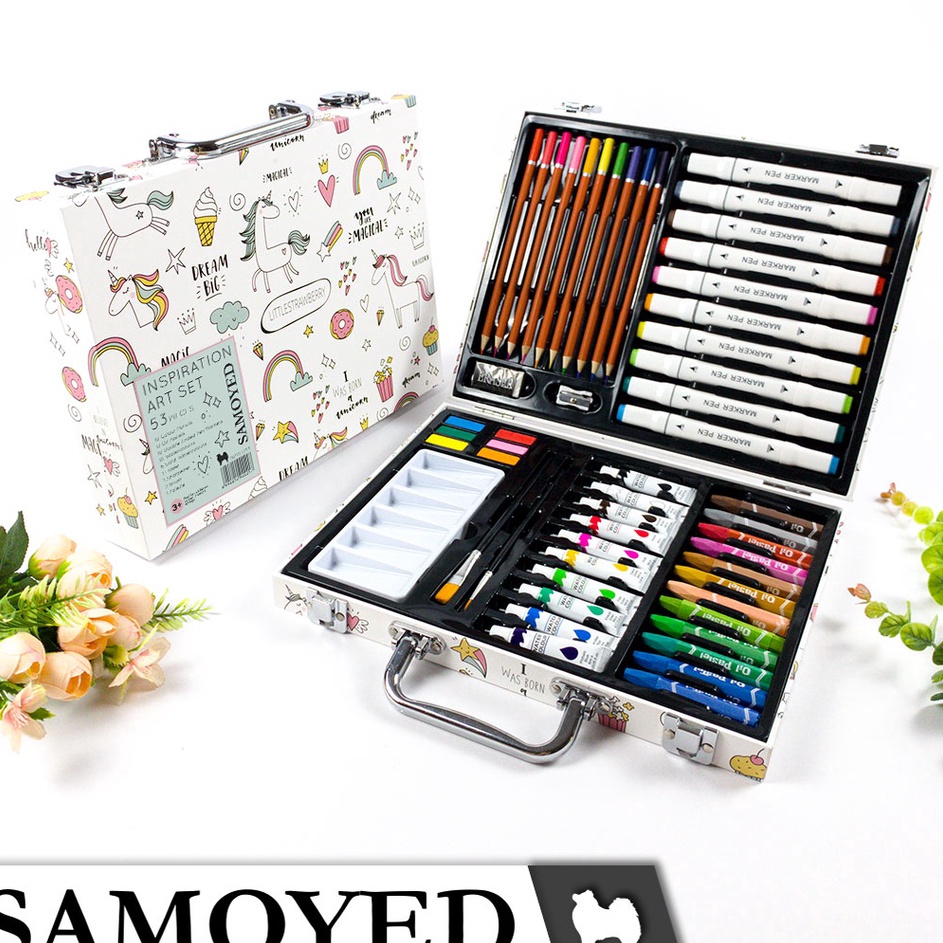 

Update Istimewa Peralatan Gambar Warna Lukis Krayon Spidol Pensil Warna Cat Air Padat Cake Blocks Solid Kotak Koper Aesthetic Inspiration Art Set Samoyed INSSU53