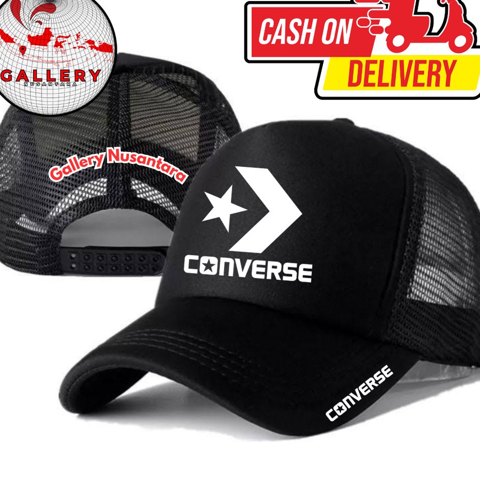 Obral Populer  Gallery Nusantara Topi Trucker KONVERSE  Topi Distro KONVERSE Logo  Topi KONVERSE Pre