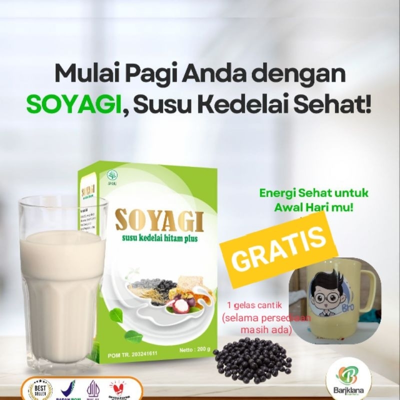 

Susu Kedelai SOYAGI 200 gr Susu Diet GRATIS EMAS/ GELAS CANTIK