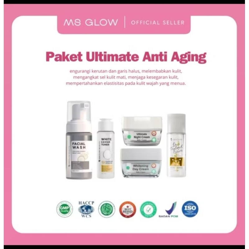 [NEW SERIES] Paket Ultimate Anti AgingMS GLOW Paket Wajah Ms Glow Original Skincare BPOM