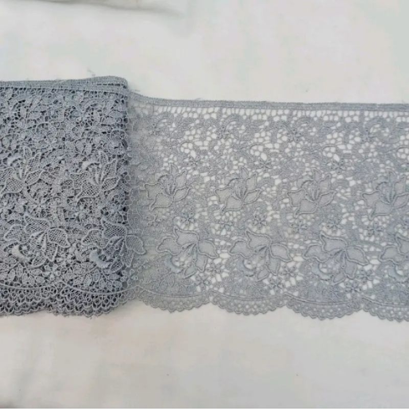 RENDA BORDIR LEBAR 20CM/RENDA MUKENA RENDA BAJU KEBAYA DRESS DLL