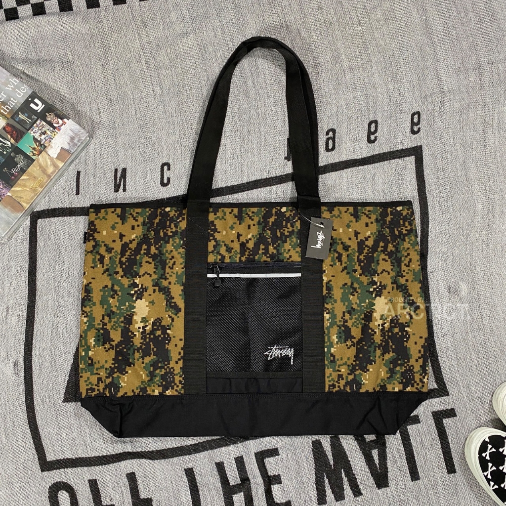 STUSSY DIGI CAMO TOTE BAG - WOODLAND CAMO | TAS STUSSY
