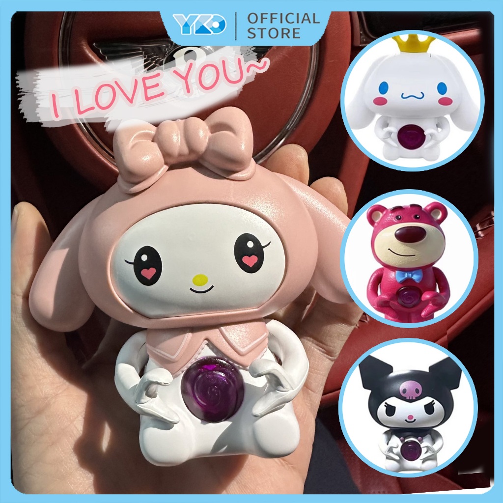 YKO [Lampu Audio Versi] Lampu Tidur Kawaii 3D LED Lotso Sanrio Figure Kartun Cinnamoroll Hadiah Lucu
